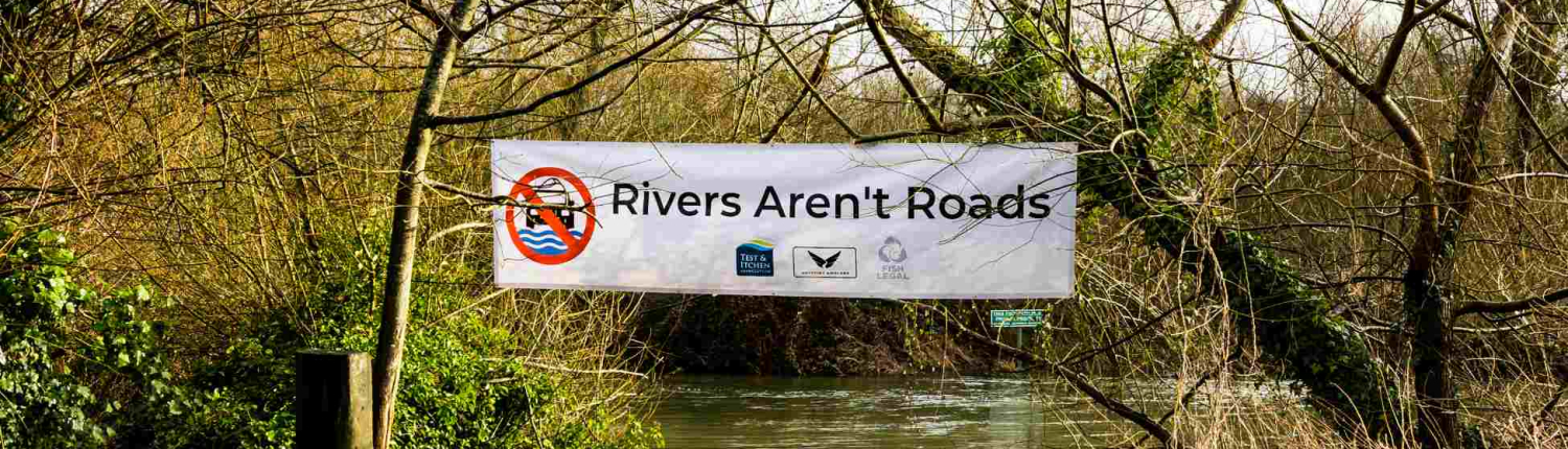 campaign against 4x4s in chalk stream River Meon